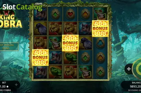 Bonus Game Win Screen. King Cobra slot