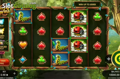 Game Screen. Butterfly Charms slot