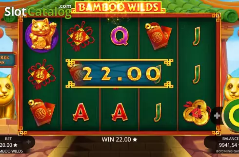 Win Screen. Bamboo Wilds slot
