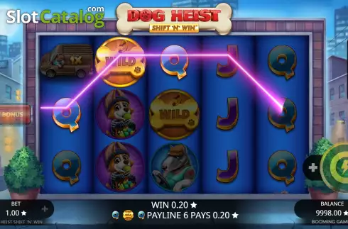 画面4. Dog Heist Shift 'N' Win カジノスロット