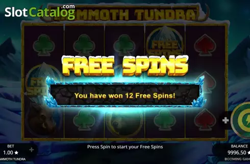 Free Spins Win Screen 2. Mammoth Tundra slot