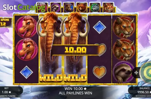 Free Spins Win Screen 3. Mammoth Tundra slot