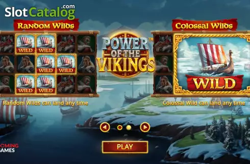 Start Screen. Power of the Vikings slot