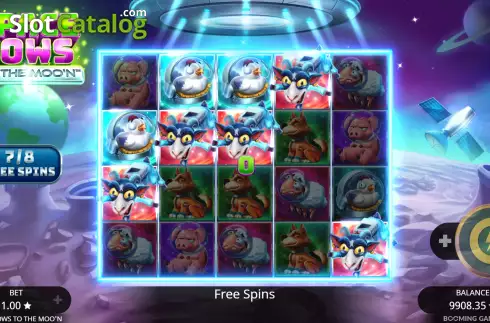 Free Spins Win Screen 3. Space Cows to the Moo'n slot