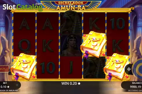 Win screen 2. Secret Book of Amun Ra slot
