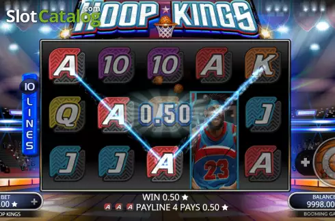Win screen. Hoop Kings slot
