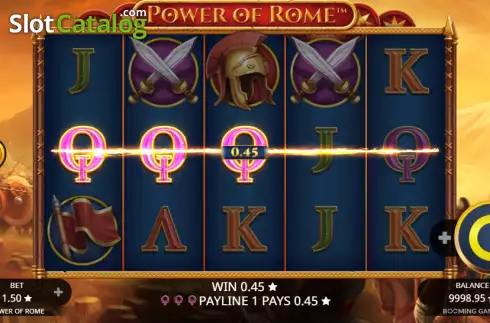 Win screen. Power of Rome slot