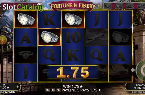 Win screen. Fortune & Finery slot