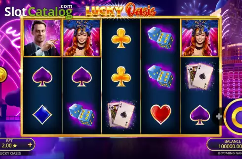 Reels screen. Lucky Oasis slot