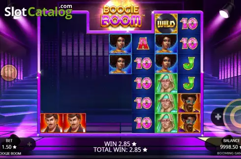 Win screen. Boogie Boom slot