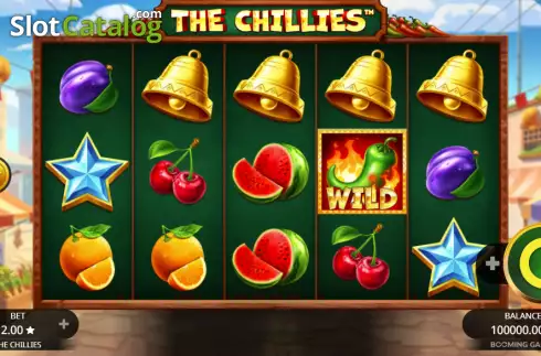 Reels screen. The Chillies slot