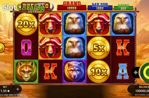 Schermo2. Buffalo Hold and Win Extreme slot