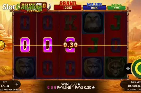 Schermo3. Buffalo Hold and Win Extreme slot