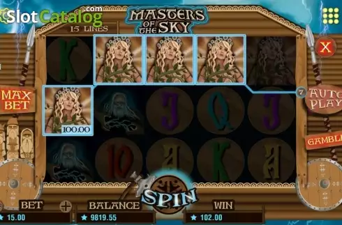 Screen6. Masters of the sky slot