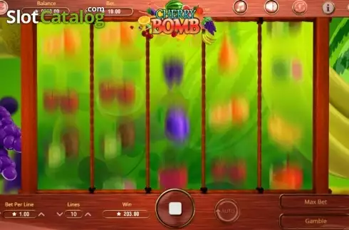 Game Process Screen. Cherry Bomb slot
