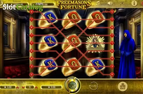 Bildschirm3. Freemasons' Fortunes slot