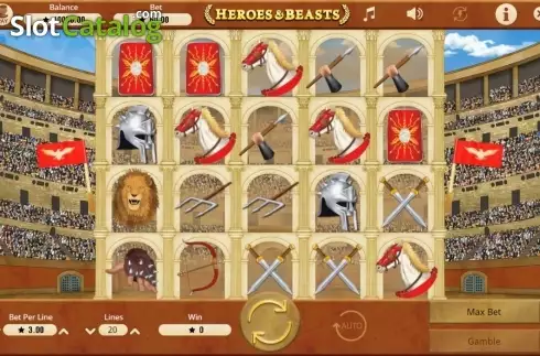 画面4. Heroes & Beasts カジノスロット