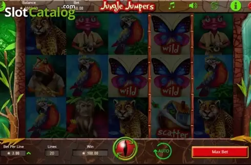 Win screen. Jungle Jumpers slot