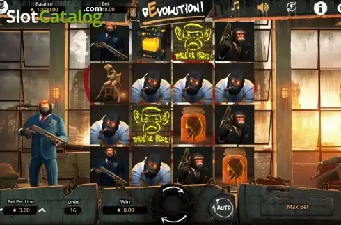 Reels screen. Revolution (Booming Games) slot