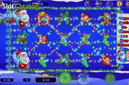 Game Workflow screen (Betway). Santa's Kiss slot