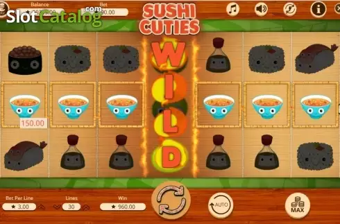 Wild Win screen. Sushi Cuties slot
