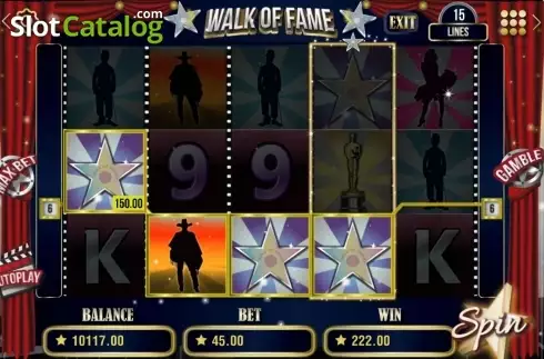 Skärmdump5. Walk of Fame slot