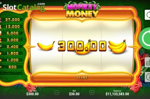 画面2. Monkey Money (Boongo) カジノスロット