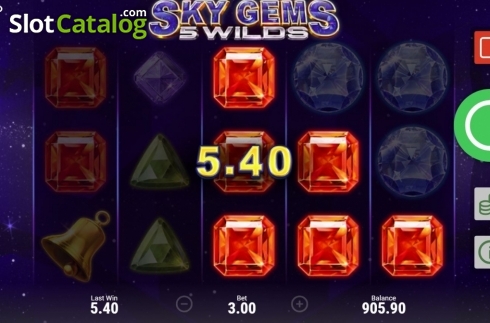 Bildschirm6. Sky Gems: 5 Wilds slot