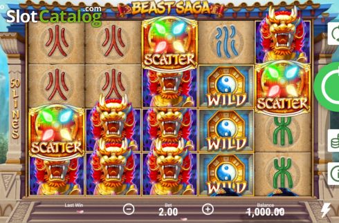 画面2. Beast Saga カジノスロット