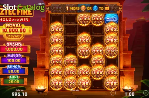 Bildschirm9. Aztec Fire: Hold and Win slot