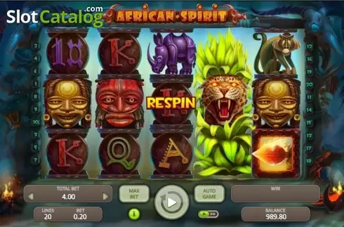 Pantalla3. African Spirit (Booongo) Tragamonedas 