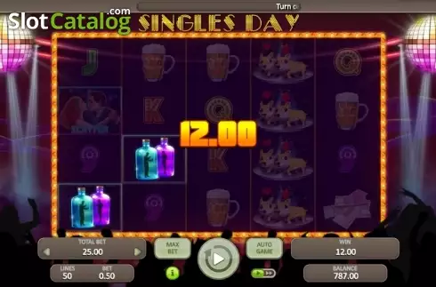 Win Screen . Singles Day (Booongo) slot