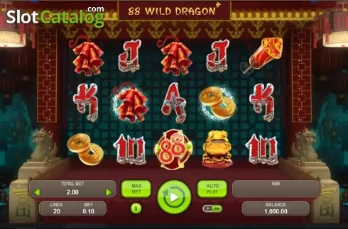 Game Workflow screen. 88 Wild Dragon slot