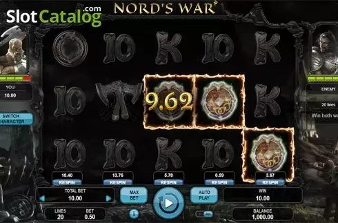 Win screen. Nord's War slot