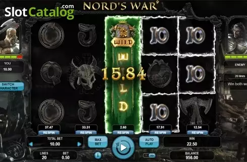 Wild win screen. Nord's War slot