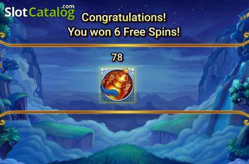 Free Spins screen. Goddess Of The Moon (Booongo) slot