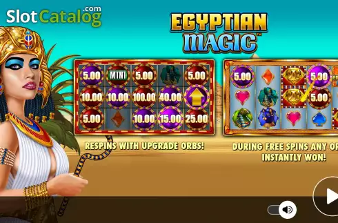 Start Screen. Egyptian Magic (Atomic Slot Lab) slot
