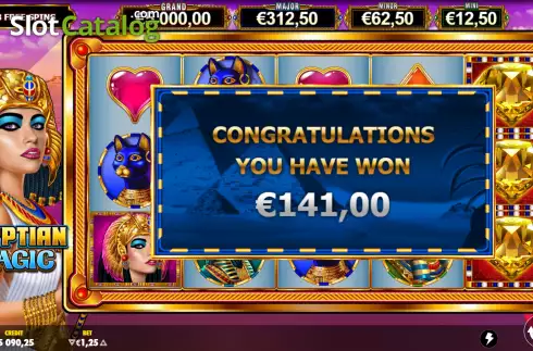 Total Win in Free Spins Screen. Egyptian Magic (Atomic Slot Lab) slot
