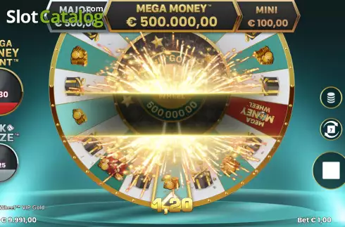 Ekran3. Mega Money Wheel VIP Gold yuvası