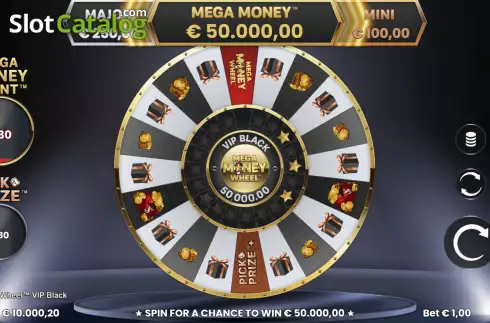 Game screen. Mega Money Wheel VIP Black slot
