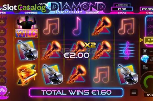 Win Screen. Diamond Symphony DoubleMax slot