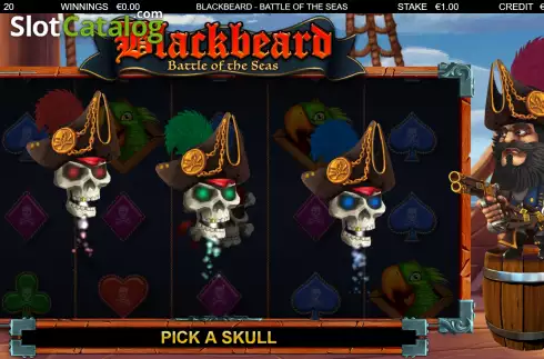 Flying Skulls Feature. Blackbeard Battle Of The Seas slot