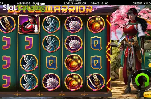 Game Screen. Lotus Warrior slot