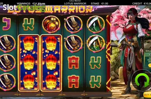 Win Screen 2. Lotus Warrior slot