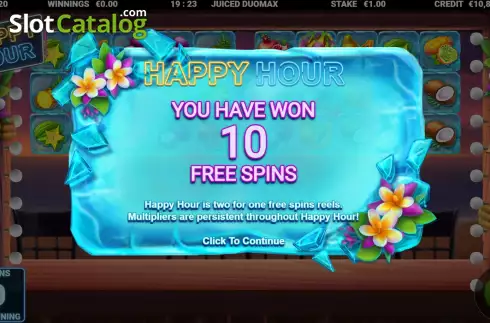 Free Spins Win Screen. Juiced DuoMax slot