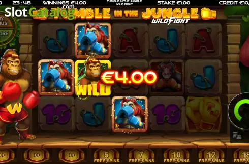 Bildschirm5. Tumble in the Jungle Wild Fight slot