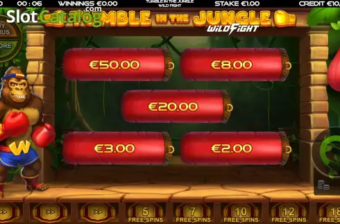 Bonus Game Win Screen 2. Tumble in the Jungle Wild Fight slot