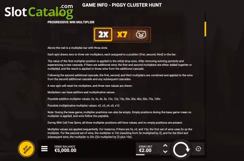 画面9. Piggy Cluster Hunt カジノスロット