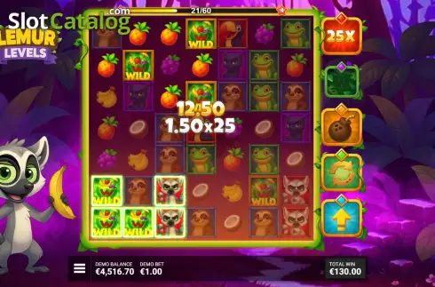 Lemur Levels demo. Lemur Levels slot