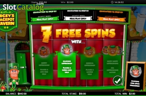 Free Spins Triggered. Luckys Jackpot Tavern slot